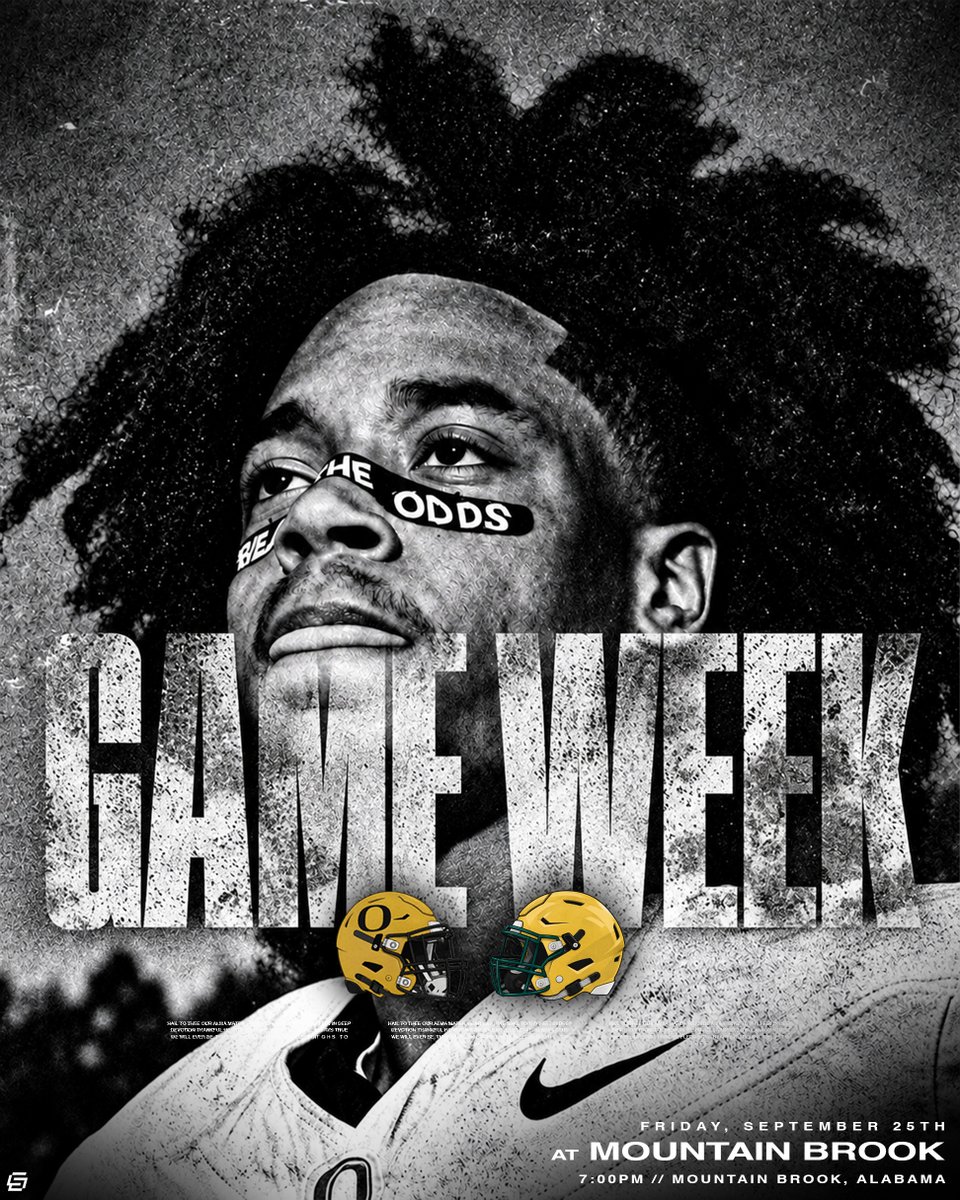 OldGoldFB's tweet photo. Game Week at Mountain Brook!!
π Friday, Sept. 25
β° 7:00 pm
π Mountain Brook, Alabama
#GoBigO https://t.co/ZNTDEj3WrI