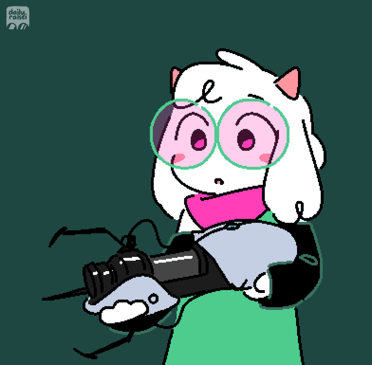ralseihugs's tweet photo. ralsei holding portal gun
[ daily art streak: 562 || #deltarune ] https://t.co/fyMuACUr7o