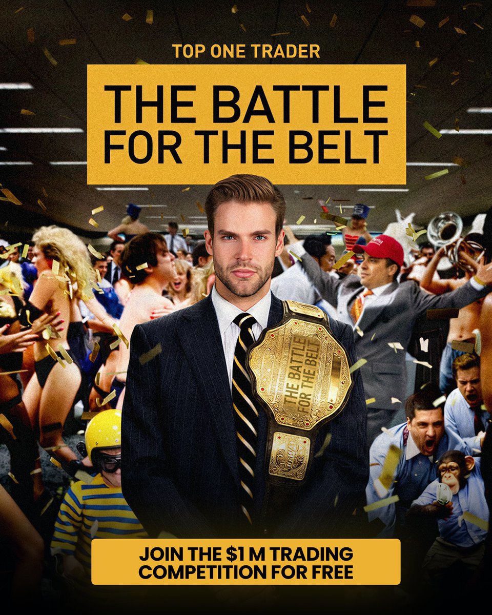 TopOneTrader's tweet photo. Battle for the Belt Is LIVE!🥊🔥

Traders worldwide are stepping into the ring for $1,000,000 in funded accounts and $6,000 in cash.

🏆 PRIZE BREAKDOWN
👑 1st Place: $200K Instant Account + $1,500 cash + Champion Belt
🥈 2nd Place: $100K Instant Account + $1,000 cash
🥉 3rd Place: $100K Instant Account + $500 cash
🏅 4th Place: $100K Instant Account + $250 cash
🏅 5th–10th Place: $50K Instant Account + $250 cash
🏅 11th Place: $50K Instant Account + $150 cash
🏅 12th–15th Place: $25K Instant Account + $150 cash
🏅 16th–20th Place: $10K Instant Account + $100 cash