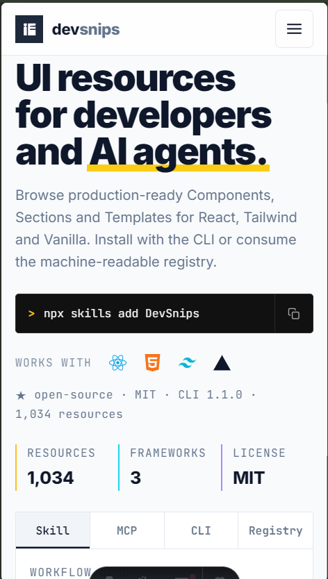 _sarthak_buddy's tweet photo. Day 45 of building DevSnips in public.
Today Iβm refining:
β completed the hero page
β make it looking good on mobile
45 days in. Still building.
#day36 #buildinpublic #DevSnips https://t.co/NREpfZxrsF