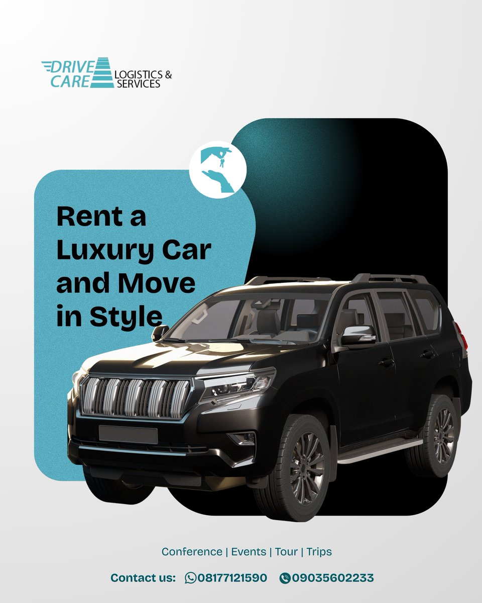 DrivecareNgLtd's tweet photo. Big meeting? Special occasion? 

Or you simply want to arrive in style?
Rent a luxury car in Lagos with Drivecare and make every arrival count.
#Drivecare #LuxuryCarRental #Lagos #luxurycar #carhire https://t.co/e0u60ZgQu3