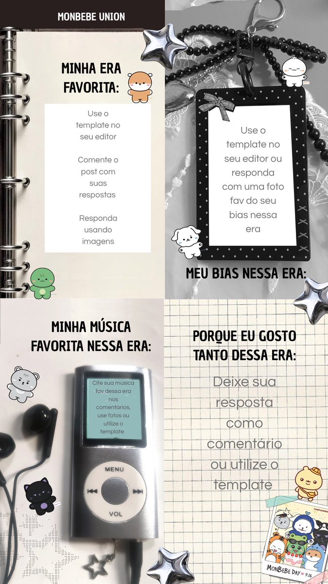 centralmonbebe's tweet photo. 🖤 MONBEBE WEEK 🖤 DIA 21/09
SUA ERA FAVORITA
MONBEBE, vamos começar com a comemoração do nosso aniversário! Iniciando com “SUA ERA FAVORITA”.
Podem responder esse post com suas respostas, usando imagens/print da música ou para quem quiser pode usar seu editor de escolha e usar o template como resposta
Não esqueçam de usar as hashtags:
#MonstaXUntilWeDie
#MonbebeUntilWeDie
#UnionMonbebe
FELIZ SEMANA MONBEBE 🩷🩵
#MONSTAX #MONBEBE