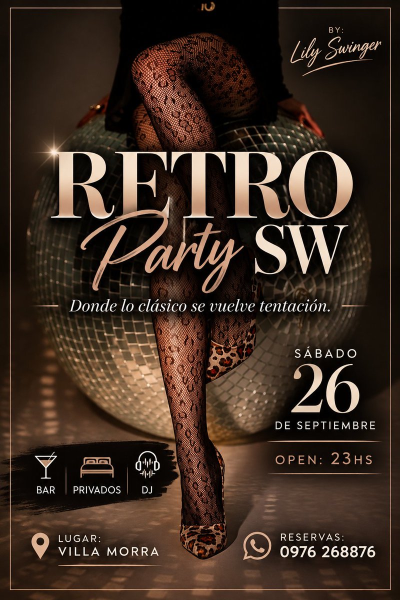 gatitaswing's tweet photo. 🕰️ Lo clásico vuelve…
pero esta vez, con mucha más tentación.
RETRO PARTY SW
Sábado 26 · Open 23 hs
📍 Villa Morra
Reservas:https://t.co/XEXQpj1sda https://t.co/WW3zCWBoOn