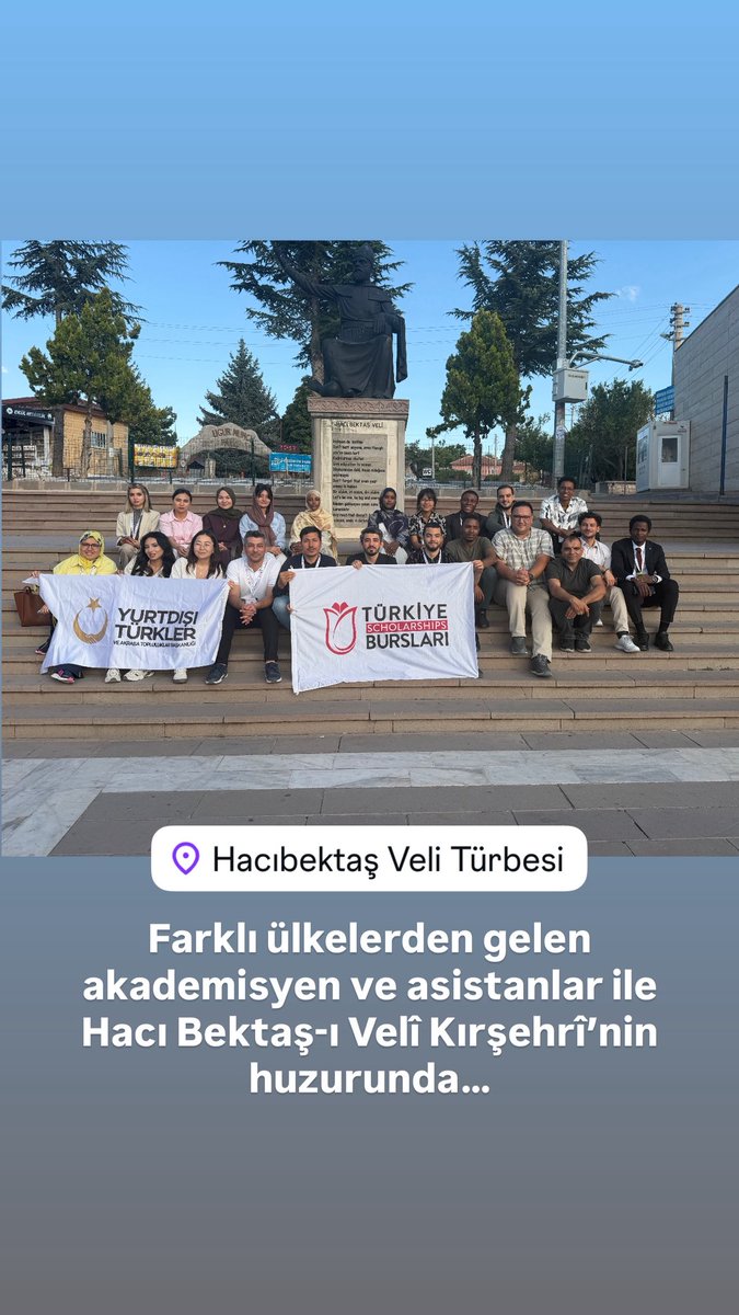 Mahmut_Sami's tweet photo. YTB Yurtdışı Türkler ve Akraba Topluluklar Başkanlığı ve Kırşehir Ahi Evran Üniversitesi işbirliği ile farklı ülkelerden gelen akademisyen ve asistanlar Kırşehir Ulupınar Yunus Emre türbesi, Kesikköprü ve Hünkar Hacı Bektaş-ı Veli türbesi ziyaretlerinde… https://t.co/Kn9jEf4pfN