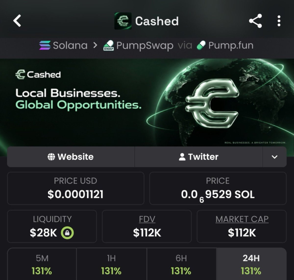 A33on_'s tweet photo. 2X up from my tg early call on $CASHED 🕊 
CA:
GrSAmzoJ7pNjrRyhDgaFjHNu4WJcBkLNMCzJa1RLpump

#solana #memecoin #memecoin1000x https://t.co/BoVHdFVCzh