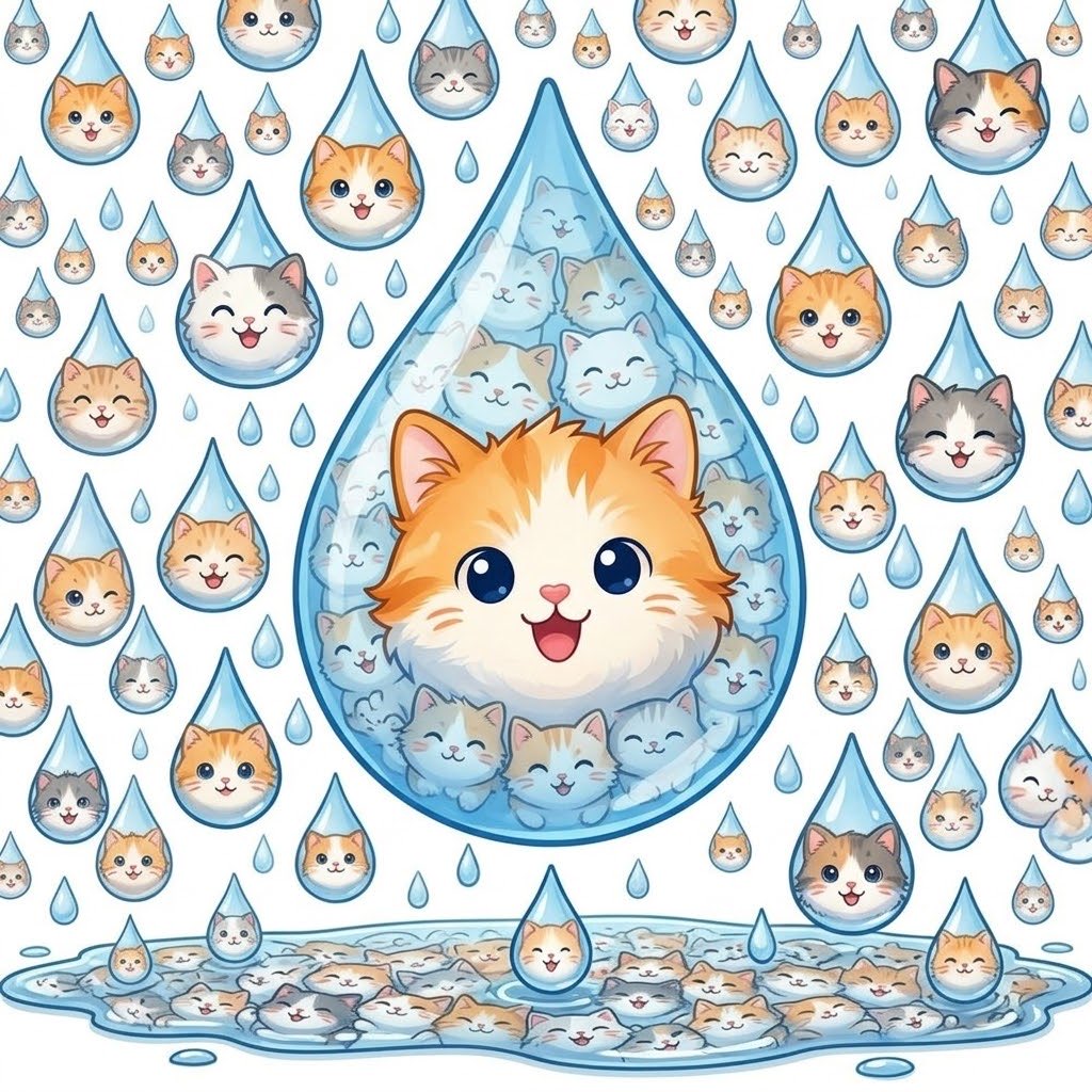 suinyansol's tweet photo. Rain in Sui Nyan cat!! https://t.co/OVtmHqXRwO