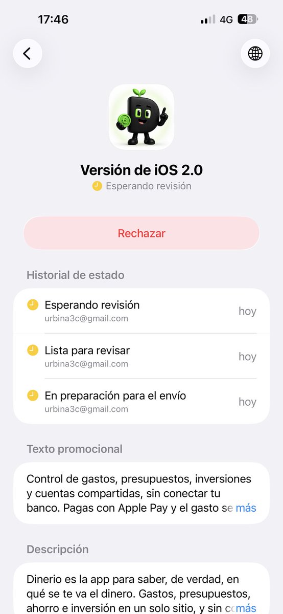 urbinams's tweet photo. Ya está en manos de Apple y Android la nueva versión de @dinerioapp 

En unos días ya la tendréis en ambas stores. Se vienen muchas novedades 🙌🙌 https://t.co/UnqK4DeeJY