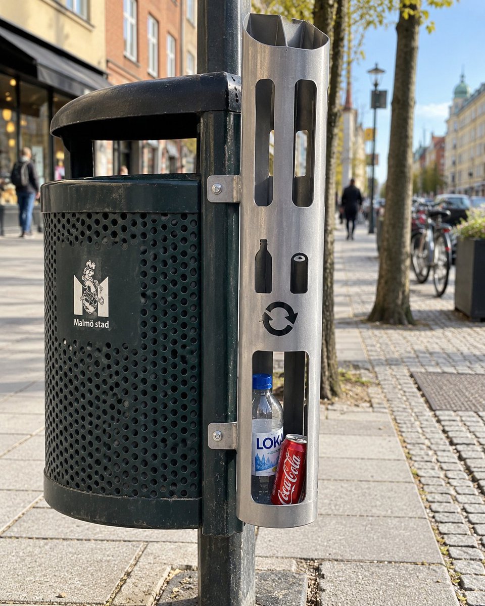 quaresmajpqp's tweet photo. Sabem o que é isto?
Na Suécia chama-se pantrör: quem não quer devolver a garrafa ou lata com depósito deixa-a aqui, para que outra pessoa a possa recolher.
Evita remexer nos caixotes e espalhar lixo pela rua. https://t.co/zHAlIQyAWX