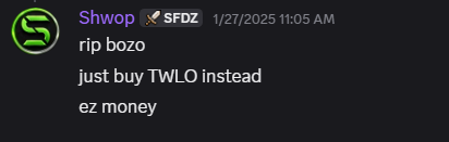 Shwop2's tweet photo. Told the boys to buy $TWLO at $75 and again at $135. Think of where they could be now. https://t.co/Z8zgAHvDE5