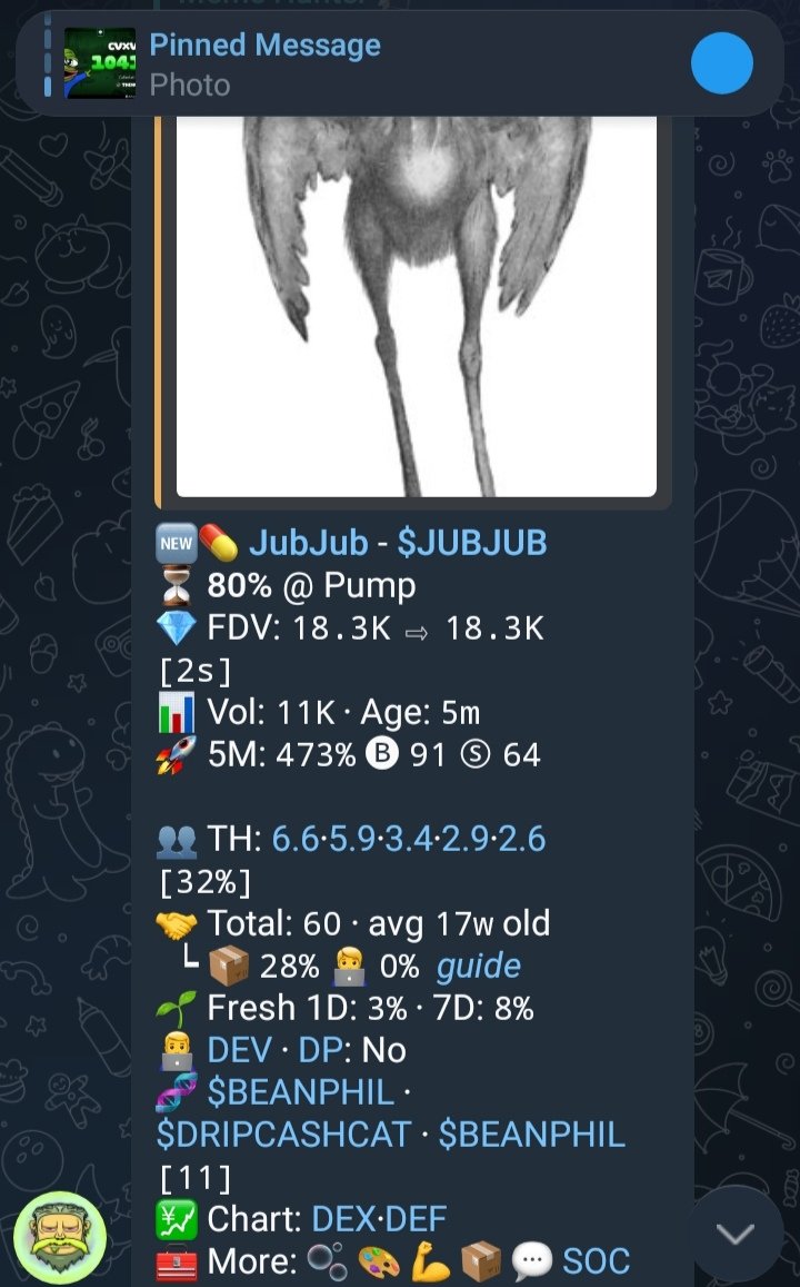 dehunter0's tweet photo. CHQeLyR3kiywgkq6CQuTruNq64bi8RFUyLb3WCCX4iv7
18x up on my call on solana:CHQeLyR3kiywgkq6CQuTruNq64bi8RFUyLb3WCCX4iv7 🕊️
Talk about some wizardry skills
Profit made and bag secured
Private chads printing massively 🚀
#jubjub #RHmeme #RobinhoodChain #MemeCoin https://t.co/KjnkmO5jbv