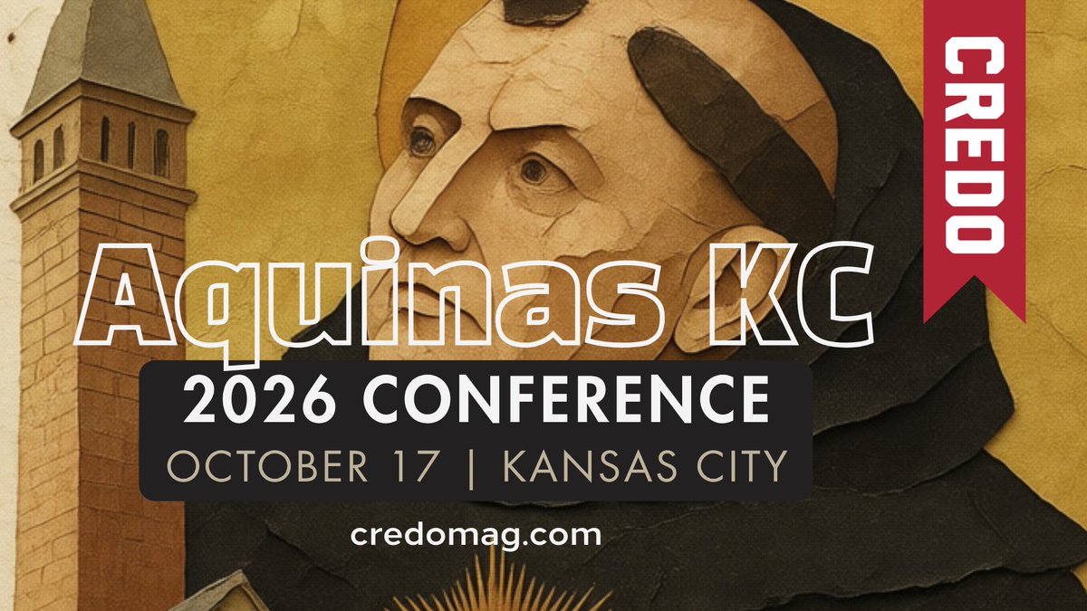CredoMagazine's tweet photo. This is the ultimate perfection of the contemplative life, namely that the Divine truth be not only seen but also loved. -Aquinas

Four weeks away from @AquinasKC! @MattMBarrett and Dominic Legge, OP will talk about the Happy Life. Plus others like @cajetancuddy, @Connor_Shack, John Meinert, and more! Seating is limited: https://t.co/6H562cdxJd