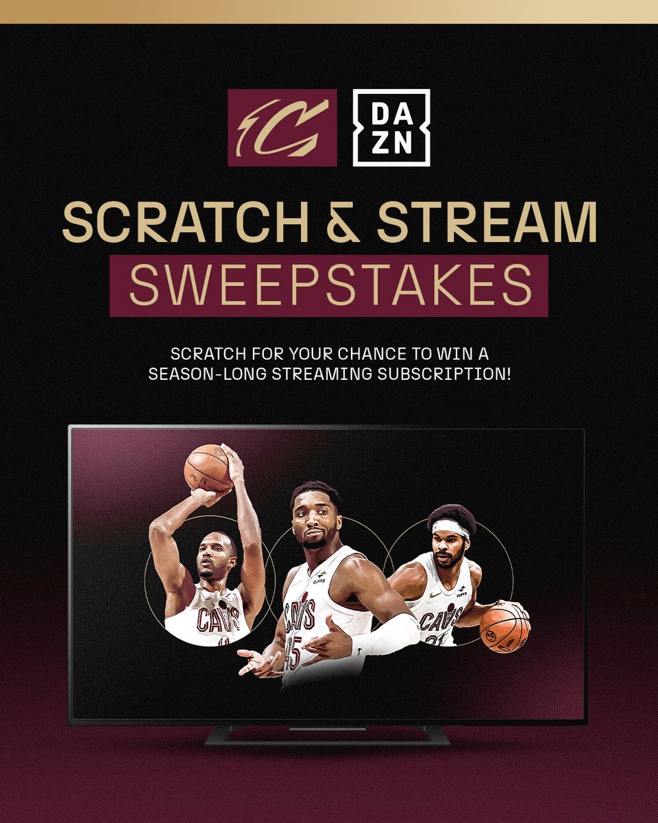 cavs's tweet photo. New way to watch. New way to win. Ten lucky winners will take home a DAZN season pass to stream the Cavs all season long!
π² ENTER NOW: https://t.co/hNQecJP6H7
#LetEmKnow | #WatchRESN https://t.co/QJIpnrfCV5