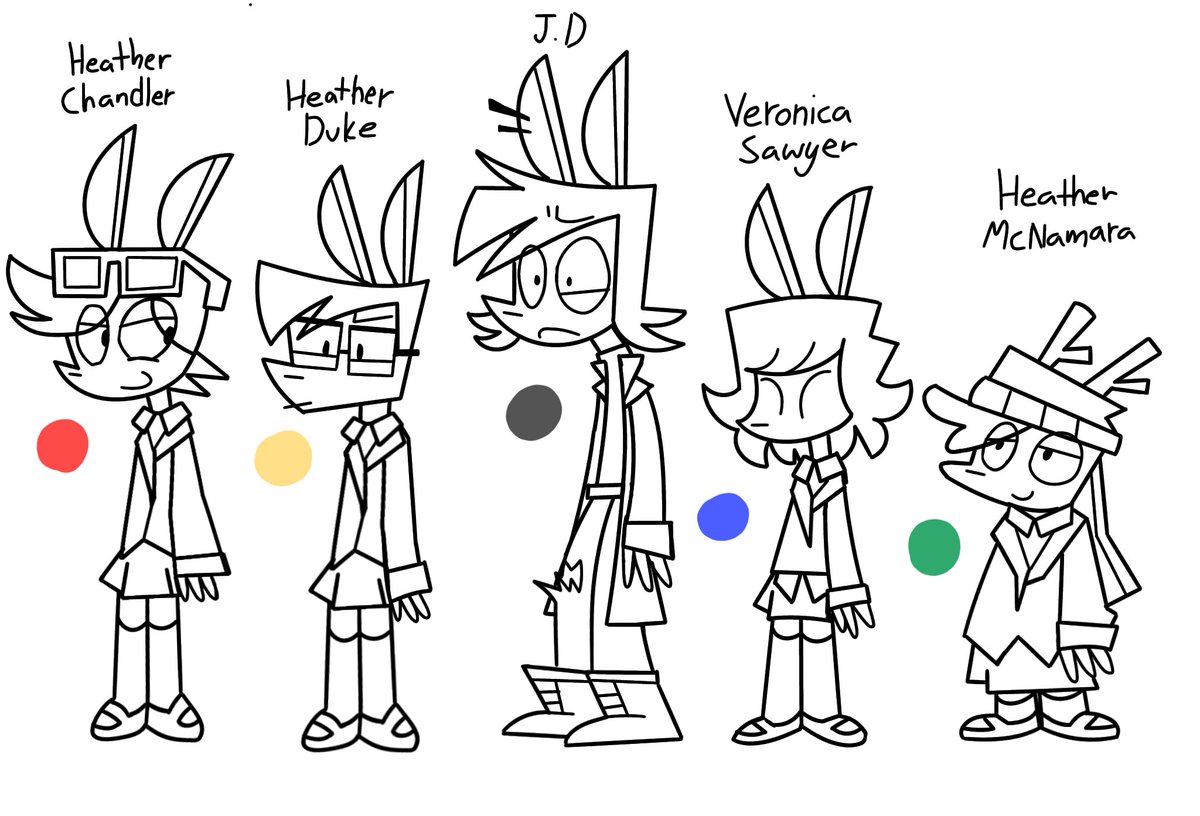 TallulahMay0's tweet photo. #JUMPCUT HEATHER'S AU!!
 Btw i switch trevors and ashs colours to fit them better. 
Kensper mention 👀👀👀
I'll post the color version tomorrow maybe https://t.co/G8cTqNXnZ7