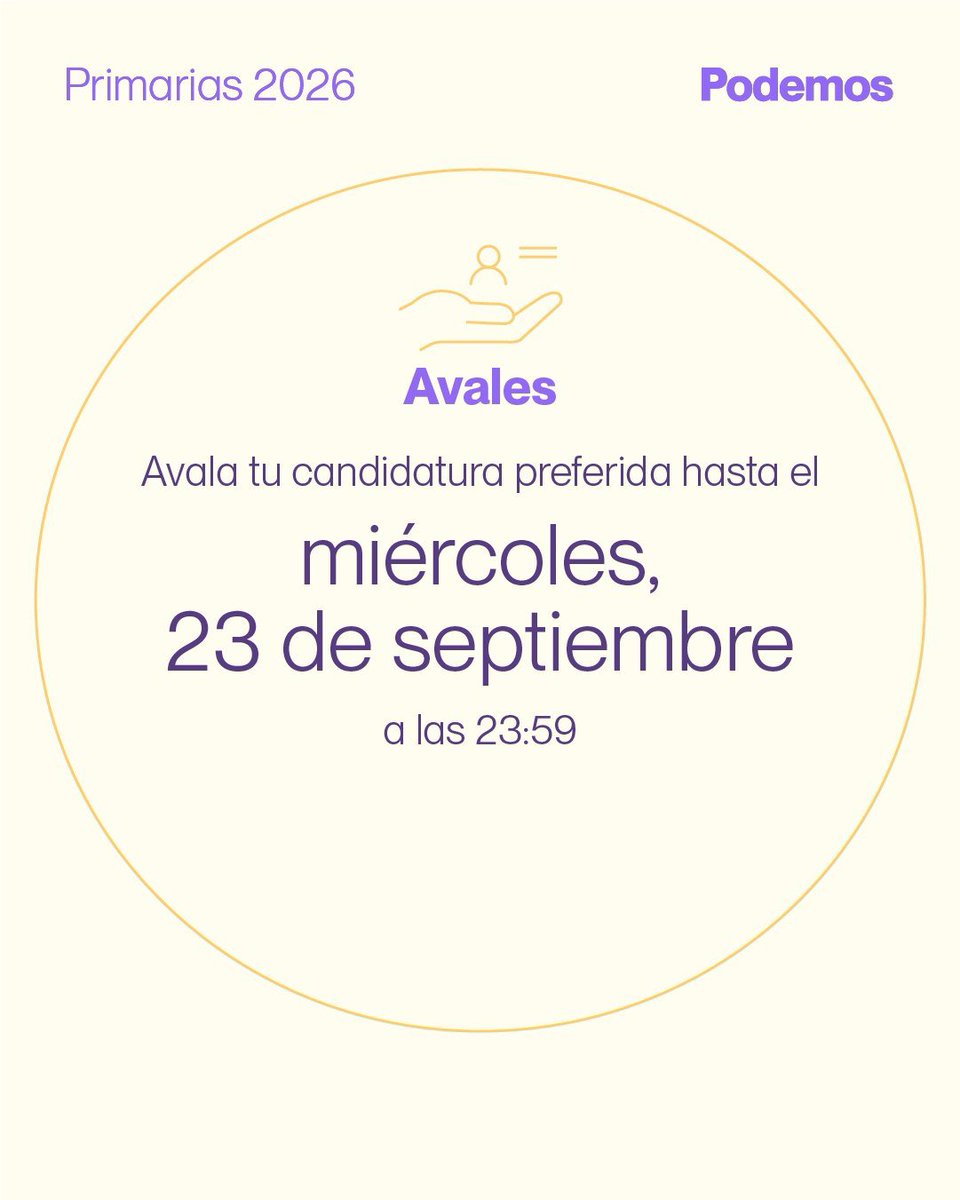 PodemosCLM's tweet photo. En Podemos las decisiones las toma la gente. Estamos en primarias para las próximas elecciones autonómicas. Desde hoy y hasta el miércoles 23, puedes avalar a la candidata a la Presidencia de la Junta de Castilla-La Mancha en https://t.co/GZoDuZPWCr https://t.co/tZPZXiRVBk