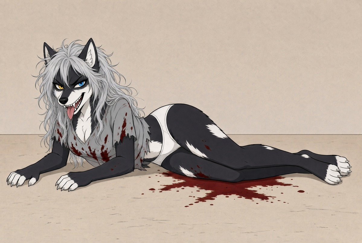 Willywooll's tweet photo. Half Dead. Still Staring.
Don't get closer 
.
.
.
.
.
#furryart #wolfsona #digitalart #commissions #ocart https://t.co/BnXfhG6caG