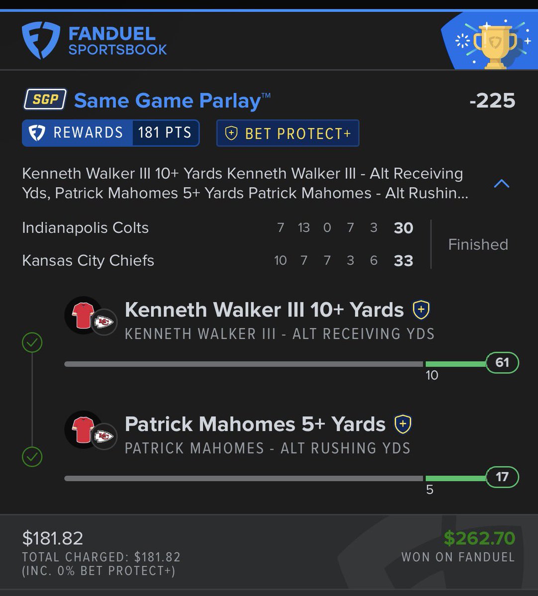 Boomin_Bets's tweet photo. Day 4 🪜 cashes 💰

$100.00 ➡️ $139.59 ✅
$139.58 ➡️ $193.39 ✅
$193.39 ➡️ $281.82 ✅
WITHDREW $100 🤑
$181.82 ➡️ $262.70 ✅
$262.70 ➡️ ???

Who’s ready for day 5??? https://t.co/QiiD0M5UtC