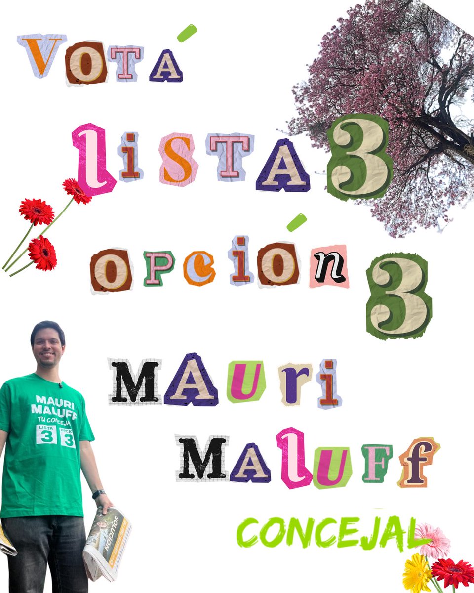 maurimaluff's tweet photo. Feliz día de la juventud y de la primavera, un tiempo para mirar con fe hacia un futuro mejor ☀️🌹
Votá con esperanza por la lista 3, opción 3. 
Mauri Maluff Concejal💚 https://t.co/tTyKCAFV5u
