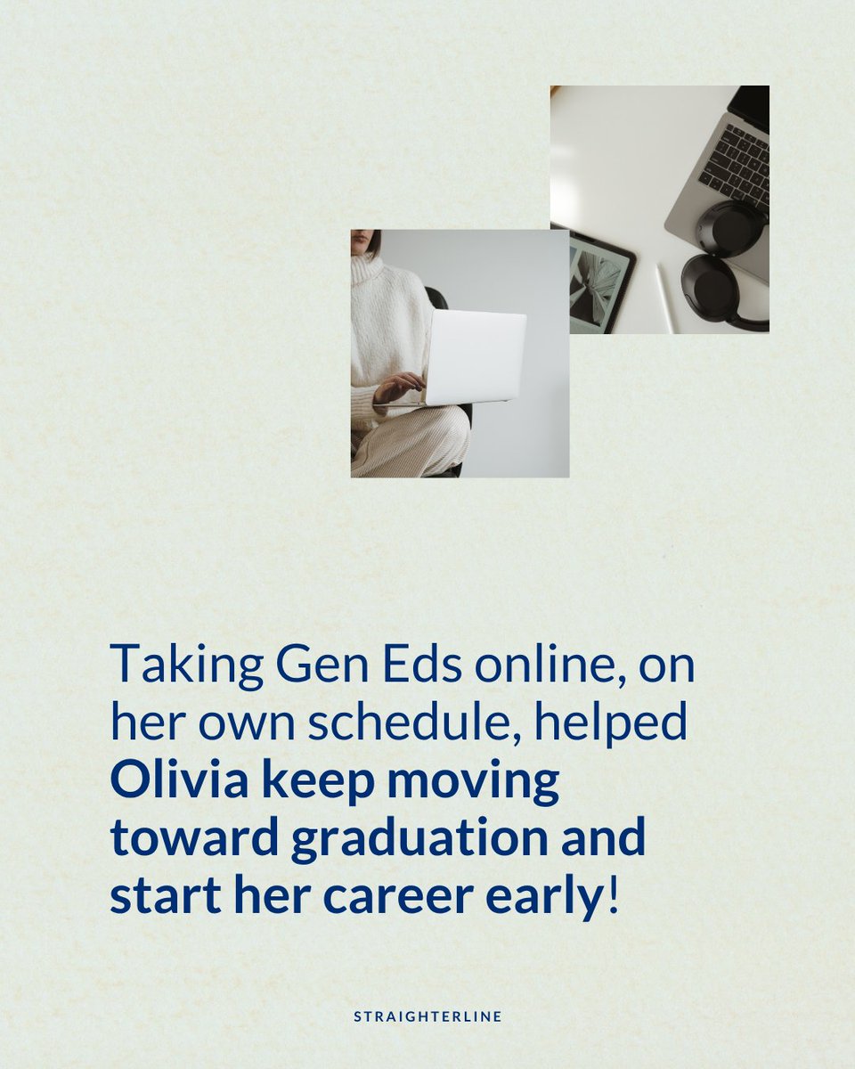 StraighterLine's tweet photo. Transfer credit can help you save money, stay on track, and move closer to graduation. See how these students used affordable, self-paced online courses to build momentum toward their degrees: https://t.co/xT7Fm17vXQ https://t.co/0KJS1tsfYK