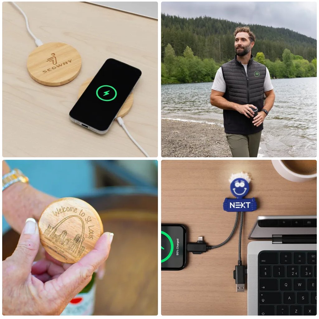 PromoBridge's tweet photo. Our team is dedicated to providing the best service for your promotional product needs. Let’s collaborate! https://t.co/uFMBZofUbn #WirelessChargers #Vests #BottleOpeners #ChargingCables https://t.co/F6UsMDxBJA