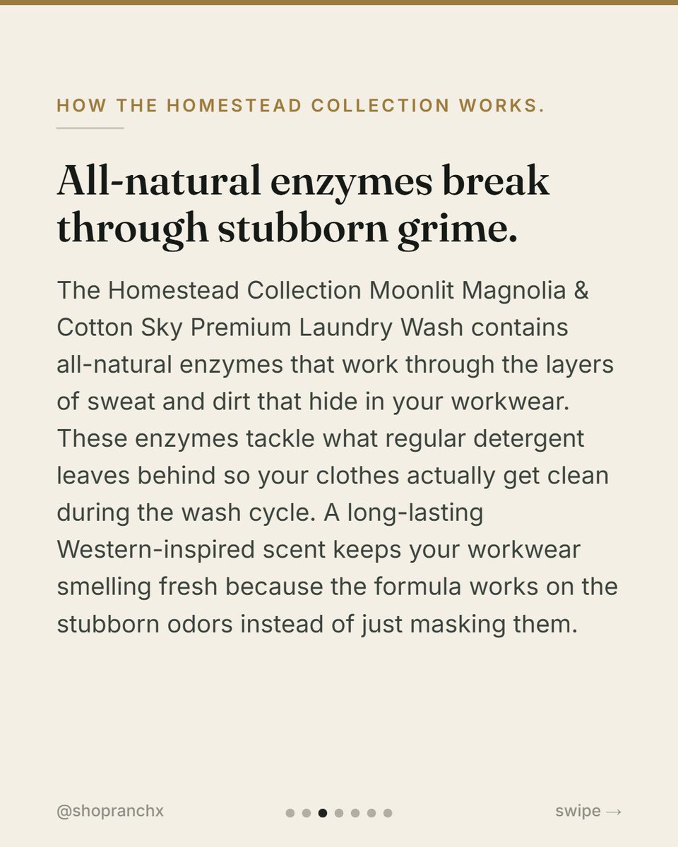 shopranchx's tweet photo. Ranch work leaves more than dirt behind. Sweat and grime build up in your clothes where regular detergent cannot reach.

#RanchX #WesternLuxury https://t.co/gVCBFwfibr