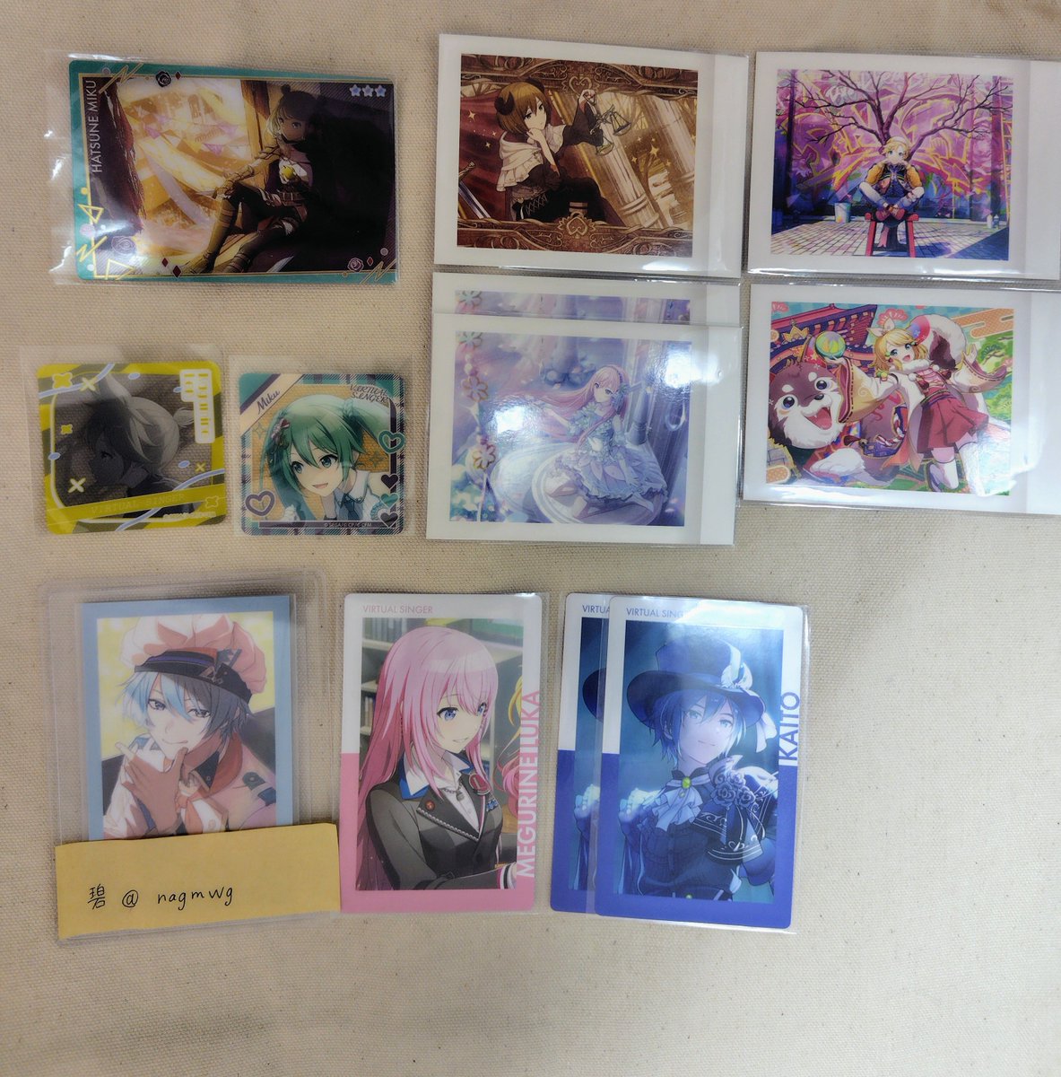 nagmwg's tweet photo. 【交換】プロセカ エピカ たまごっち ぱしゃこれ ウエハース メモステ H/art Collection 色紙

譲)画像1~4

求)杏、遥、彰人＞雫、絵名、類＞冬弥
➝https://t.co/kc94SCLU9W

・司の色紙は同弾類後との交換優先
・異種交換◎
検索よりお気軽にお声がけください🍀 https://t.co/rR2TCGQZFM