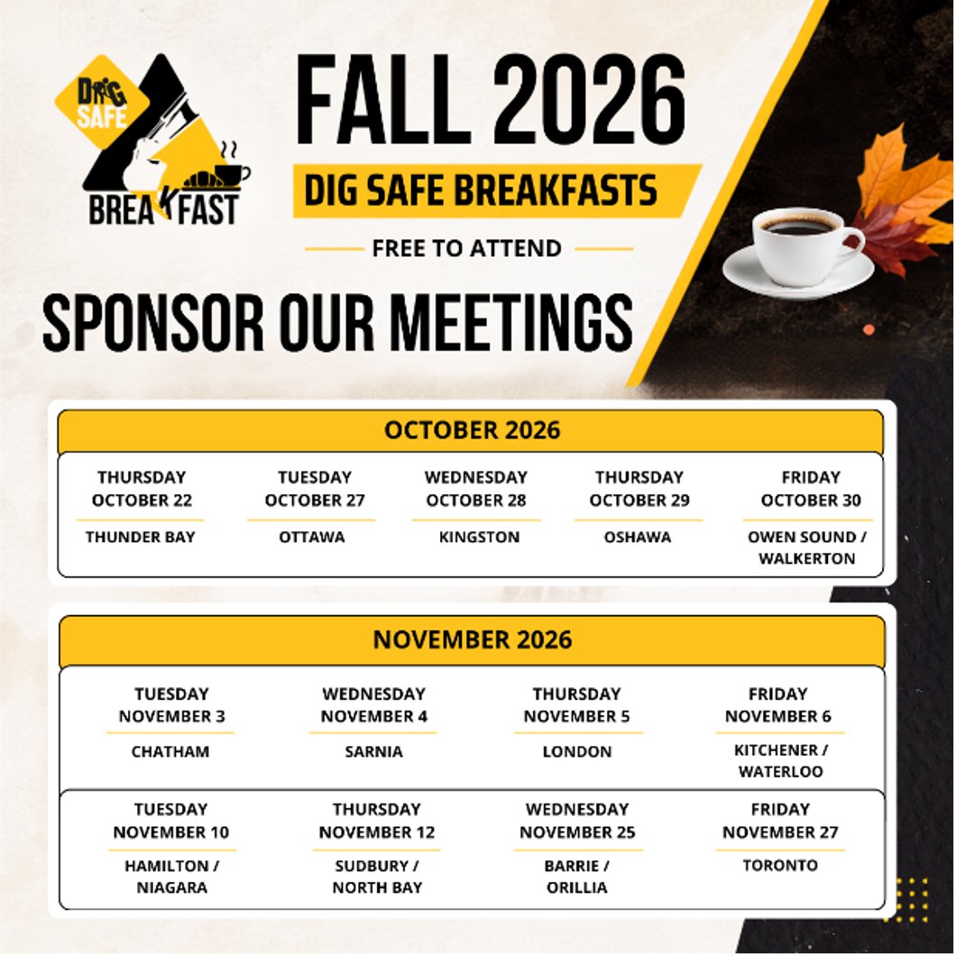 ORCGA's tweet photo. Help bring the damage prevention community together this fall by sponsoring our Fall Dig Safe Breakfast Meetings.

Sponsorship includes all 13 meetings - just $600! 

Sponsorship closes October 1, so don’t miss your chance to get involved.

👉 Learn more https://t.co/1KdgOehP5Y https://t.co/22WppTZKaQ