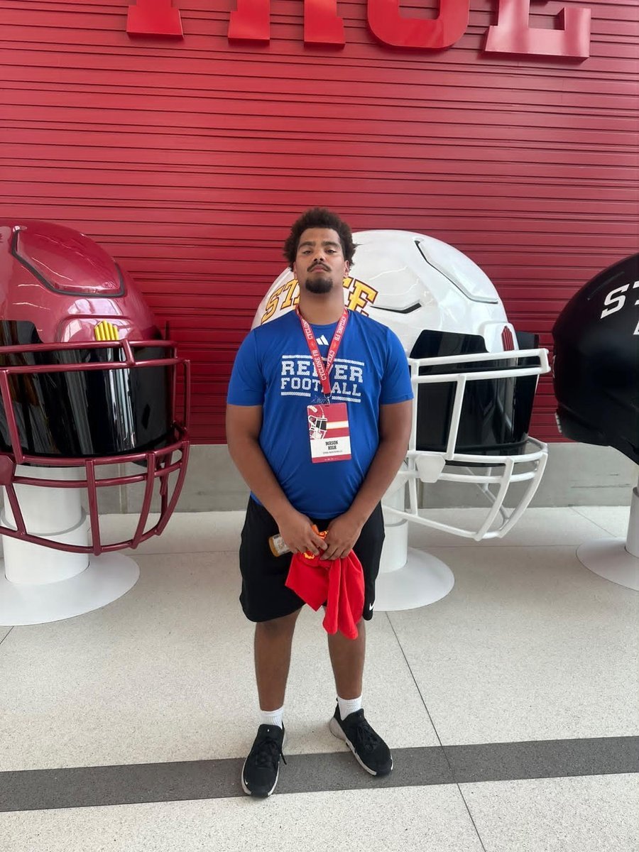 MasonHigh10's tweet photo. Thank you @CycloneFB for having me for a game day visit this weekend. I had a great time learning more about the program. 
@ISURogers3 @CoachBibbs52 @EwaldTaylor @wattup_alex @KristoferKracht @andy_lucas98 https://t.co/YLsgqOQeKi