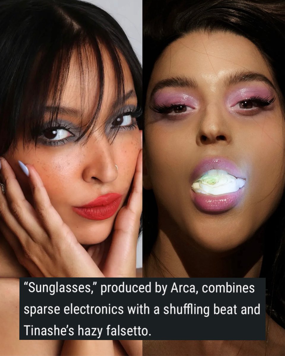 iriptheslitt's tweet photo. TINASHE HAS REVEALED IN AN INTERVIEW WITH STEREOGUM THAT ARCA PRODUCED HER UPCOMING SONG ‘SUNGLASSES’ https://t.co/fKexRWlhhF