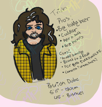 mushruummancer's tweet photo. 4 of 7 of the main cast for my VN I have 3 (maybe 4) more designs to get done but these are the most developed. Trick, Moray, Lizard, and Gart. #MLM #queerromance #bisexualmen #pansexualmen #closetedbisexual #oldermen #toxicdynamic #toxicmen https://t.co/DmmRWd40n7