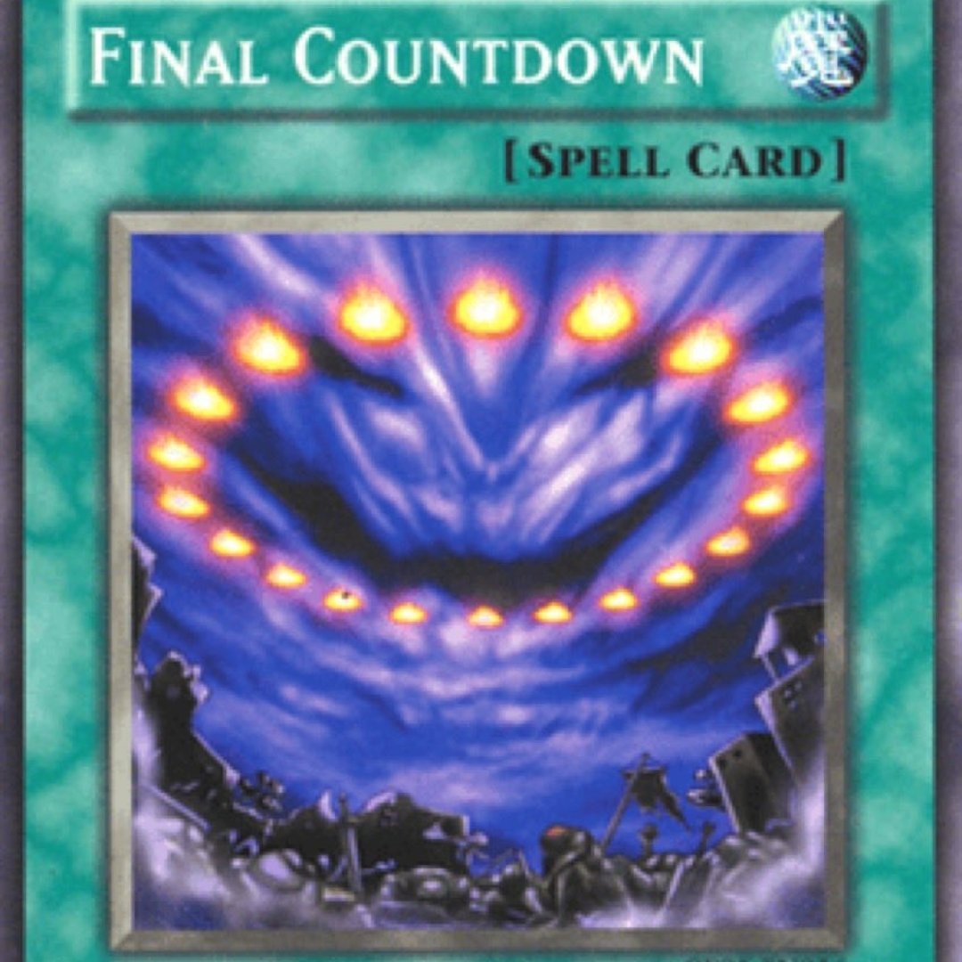 AndrewG01510's tweet photo. It's the Final Countdown Yugioh card(not Illuminati card). Elon Musk on "6/12/2023". Best WW3 song ever. It's the final Kant down. 6/12 🪞 9/21. https://t.co/mOZteu5ldx