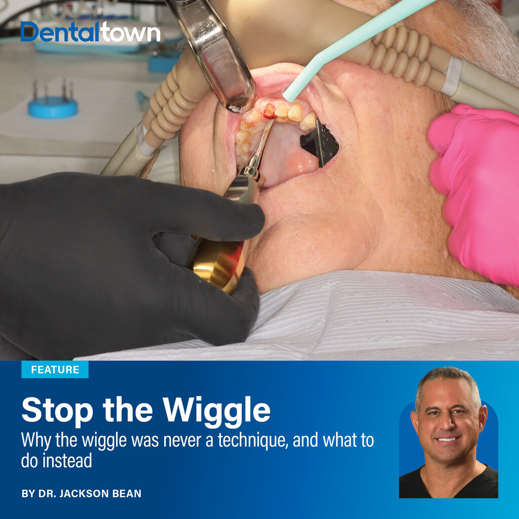 Dentaltown's tweet photo. Dr. Jackson Bean says the classic extraction wiggle is a habit, not a technique, and it can damage the PDL. His fix: twist-and-hold with ligament-expanding instruments. 

➡️ https://t.co/e5Jxhxq6Zz 

#Dentaltown https://t.co/bTFUHjDMuy