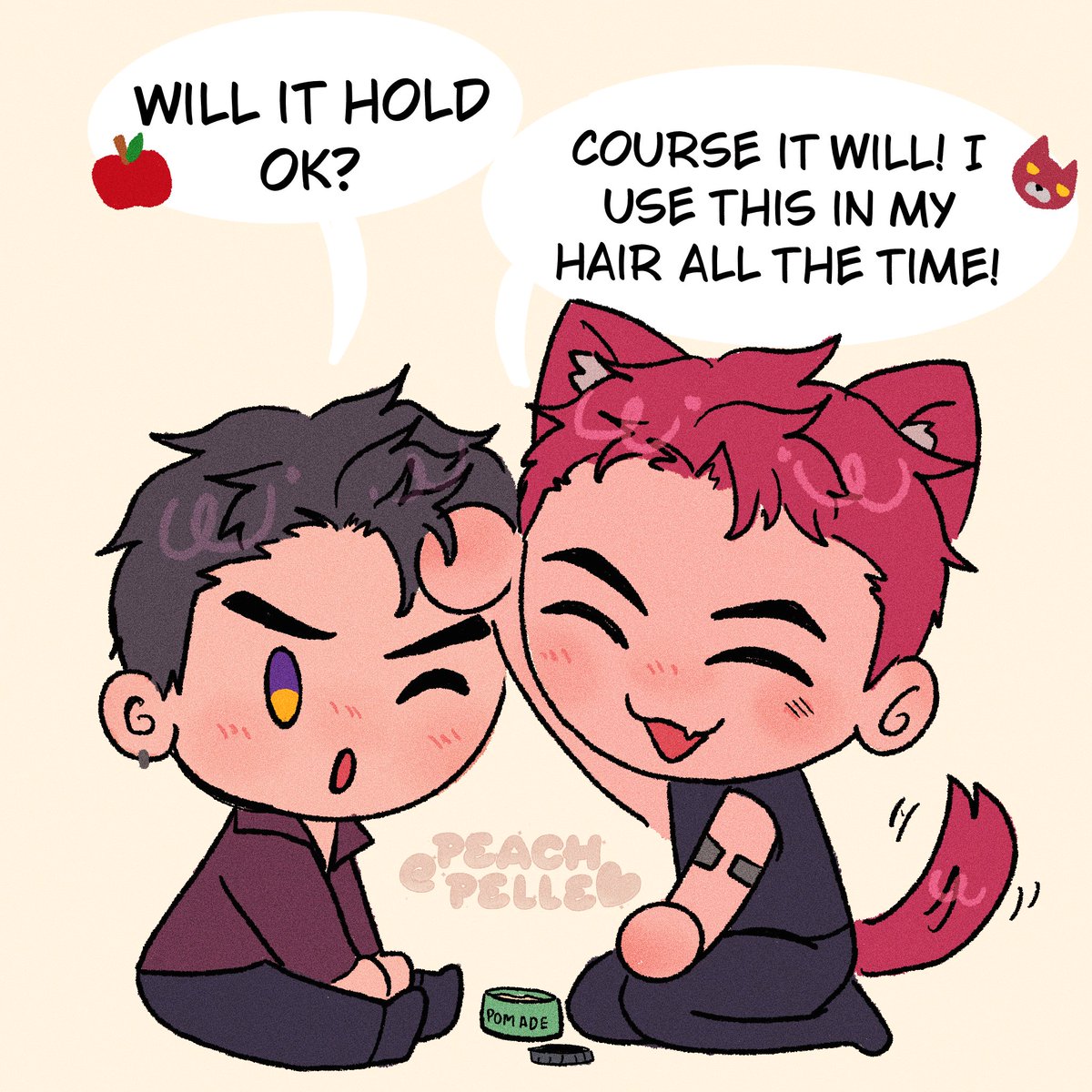 peachpelle's tweet photo. I'd like to think Valko is helping the boys with their hair 
( ╥ω╥ )💕
#bringvalkoback #loveanddeepspace https://t.co/KvBZxRBcby