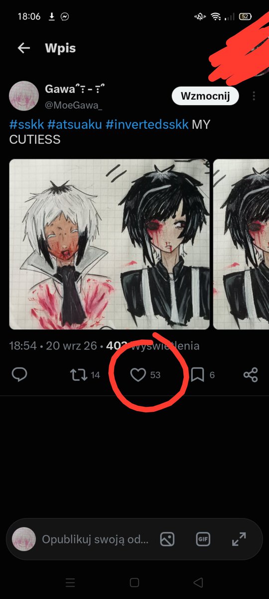 MoeGawa_'s tweet photo. WHAT THE HECK MAN 
THANK EVERYONEE (⁠〒ω〒⁠) 🤍🖤 https://t.co/y7S43QJV8p