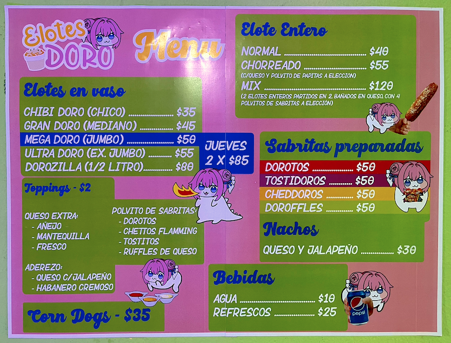 CuevitadeHele's tweet photo. 5. Tienen un menu con diferentes opciones y todo inspirado en Doro. https://t.co/DPEON0SPhD