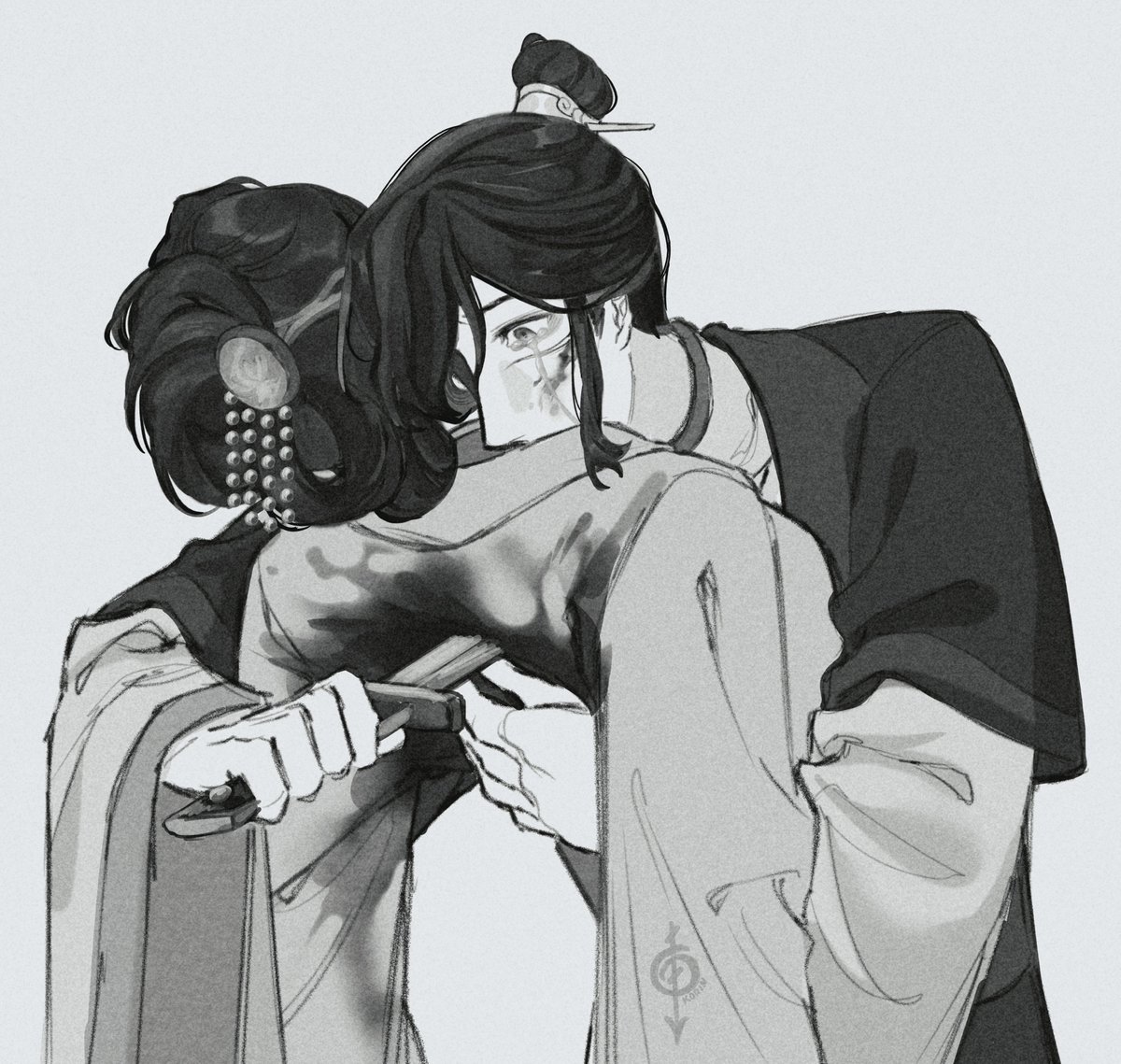 Korinthegay's tweet photo. "I seek to kill you with my own hands" as I said twisting the knife, with beads of tears fell along with your blood.
#jwqs #clearandmuddylossoflove #泾渭情殇 #JWWJ https://t.co/CJ8eZ3cSlQ