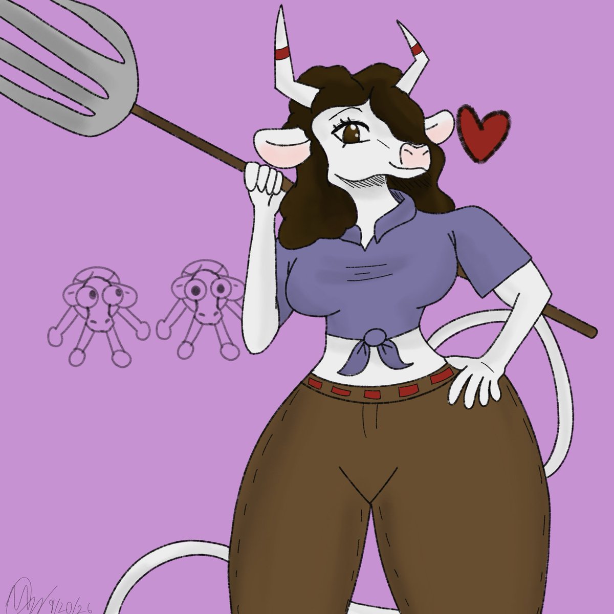 Caylabreon's tweet photo. Here it is!🐄🐮 #Art #Artmoots #fyp #characterdesignㅤ https://t.co/djm038GP2R