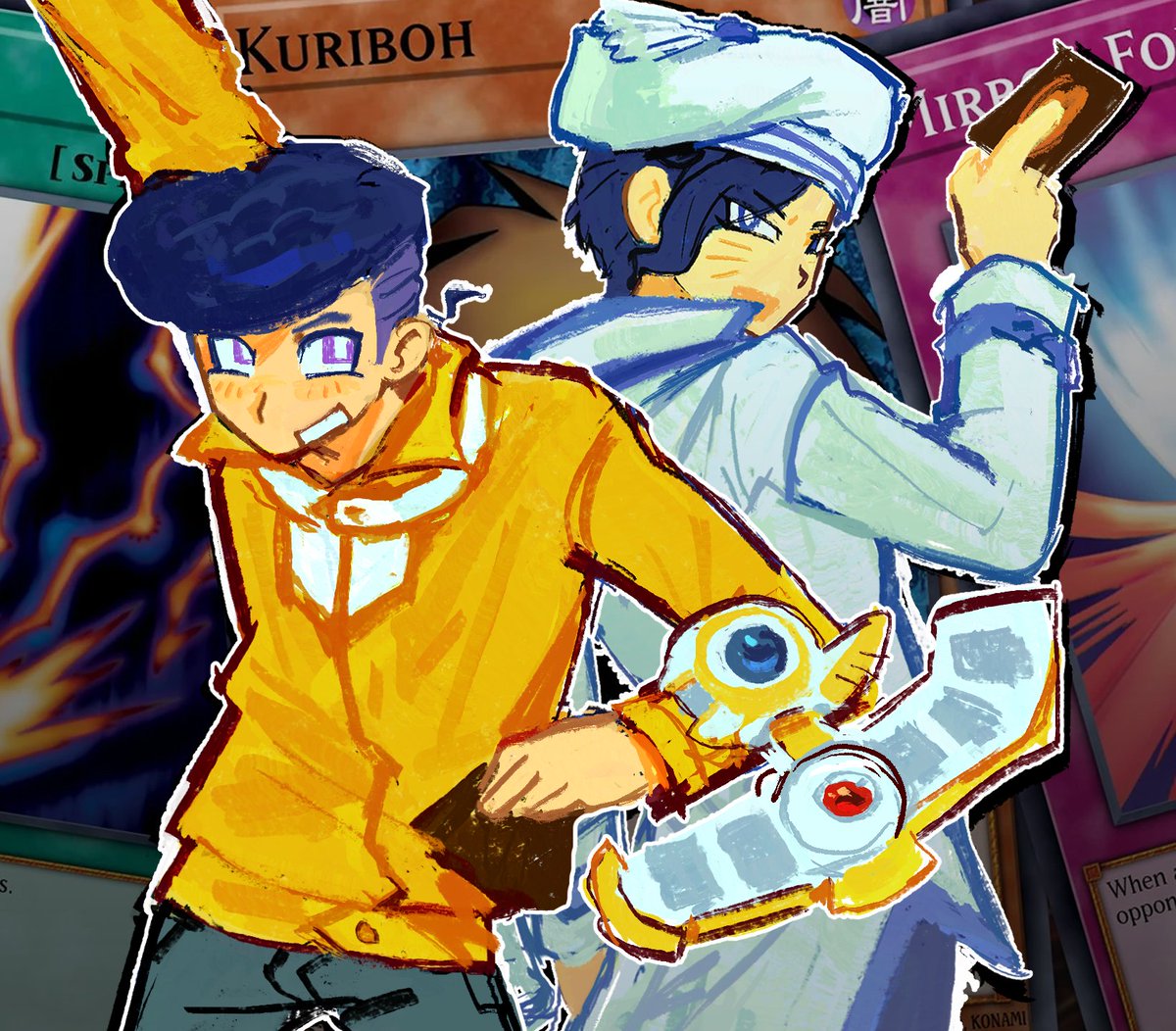gorgonzolasan's tweet photo. whats the jjba + ygo fandom overlap......... ontop of that how many Kirafumi fans are ygo fans... maybe ill be the only person to enjoy this kind of crossover but thats alright https://t.co/BzqLgeQ3hL