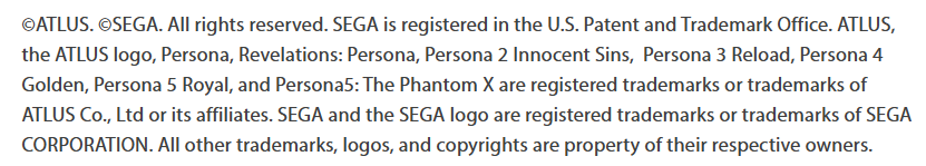 uson007's tweet photo. @JacquesPaught @Atlus_West Given that they've still maintained the trademark for "Revelations: Persona" and not for "Shin Megami Tensei: Persona 4", I think that's all we need to know about how SEGA views it. https://t.co/a1nzsra8ia