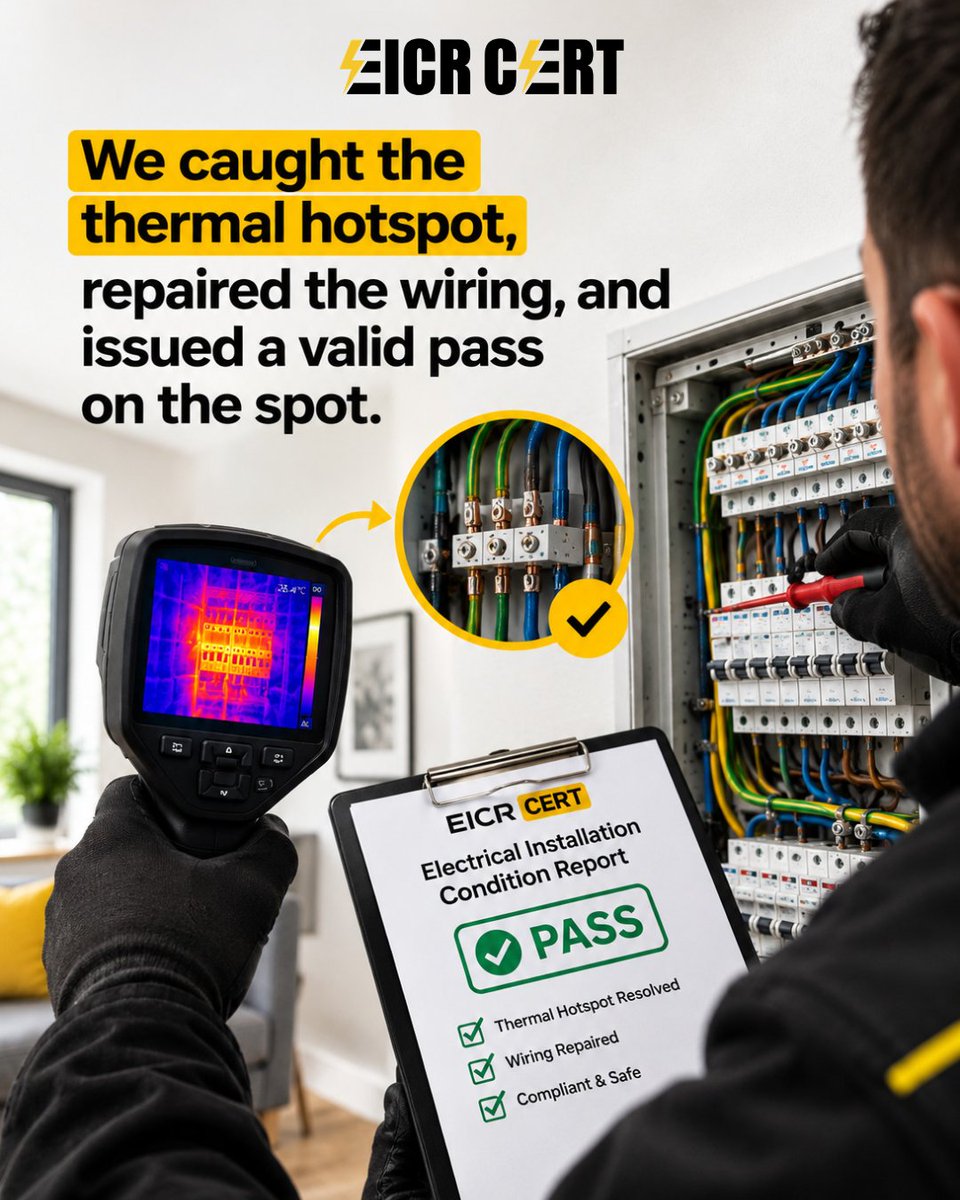 eicr_cert's tweet photo. A new renovation doesn't guarantee safe electrics! Hidden wiring faults and overheating fuse boxes can put tenants at risk. Get your EICR inspection with EICR CERT.

📞 +44 1480 776288 
🌐 https://t.co/Vs4IH94c0w

#EICR #ElectricalSafety #LandlordCompliance #EICRCERT https://t.co/aEk7lDpHO2