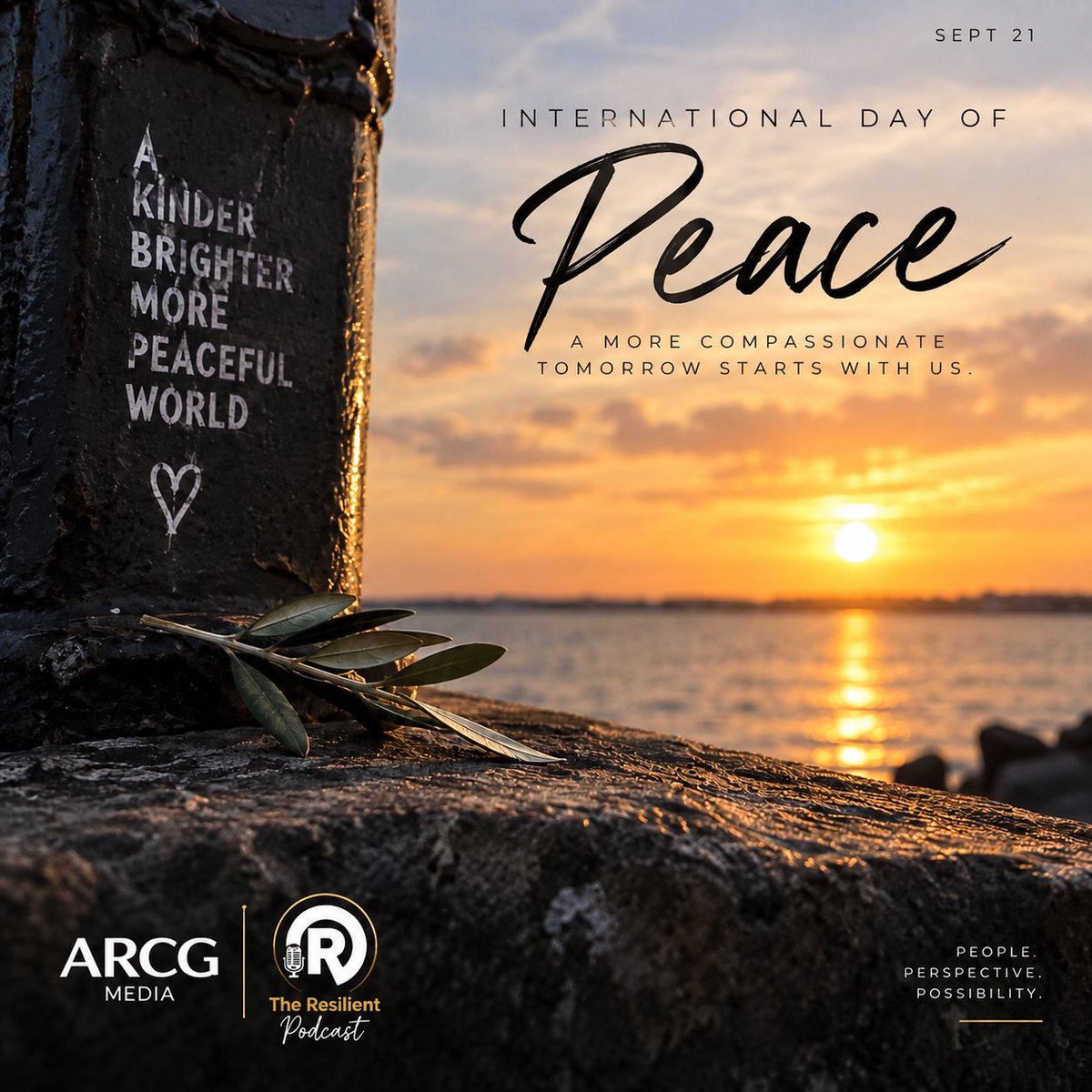 ARCGMedia's tweet photo. Today, on the #InternationalDayofPeace, we’re reminded that creating a more peaceful world begins with how we treat one another, with compassion, understanding, kindness, and respect. 🕊️

#ARCGMedia and @TheResilientPodcast stand for conversations that bring people together, because even the smallest act of kindness can make a difference.
A kinder, brighter, more peaceful world starts with us. 🤍🌿

#PeaceDay #Peace
