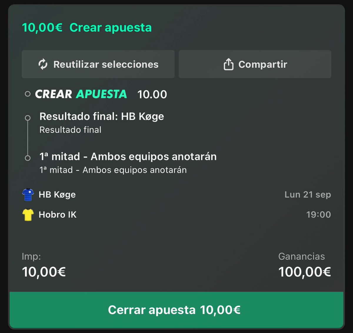 leonprotips's tweet photo. Venga que hoy Bet365 está que quiere regalar pasta. QUE PUTO REGALO 🎁 https://t.co/2HxyhvWEnK