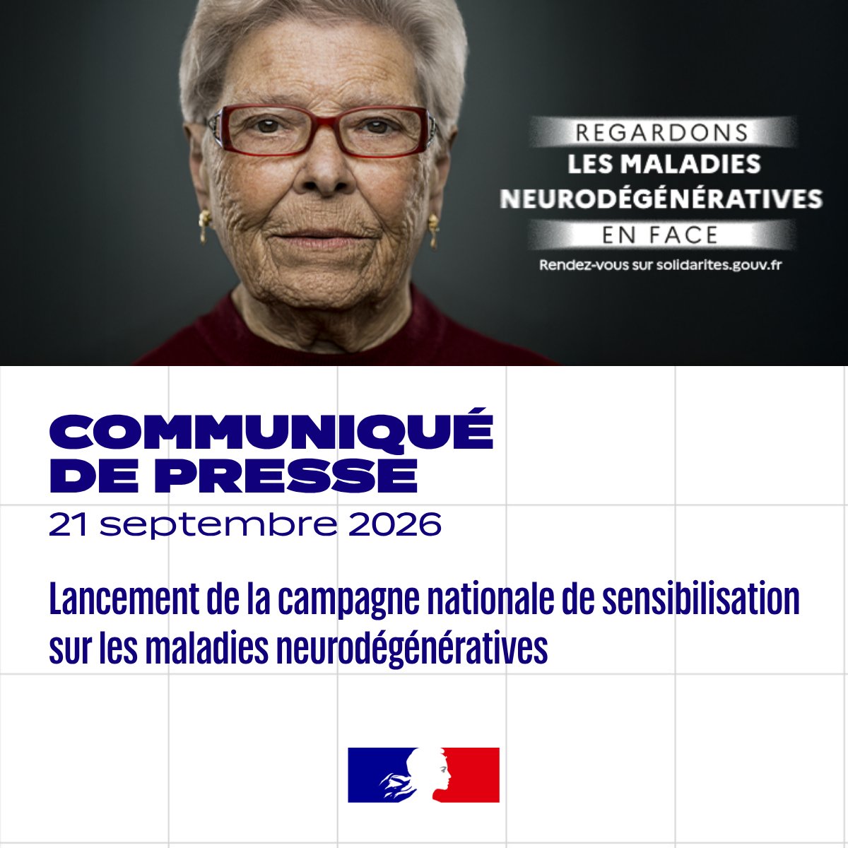 Solidarite_gouv's tweet photo. #Communiqué 🗞️ | Lancement de la campagne nationale de sensibilisation sur les maladies neurodégénératives

🔎Lire le communiqué de presse : https://t.co/FH252sHeao https://t.co/x18nZmQDEH