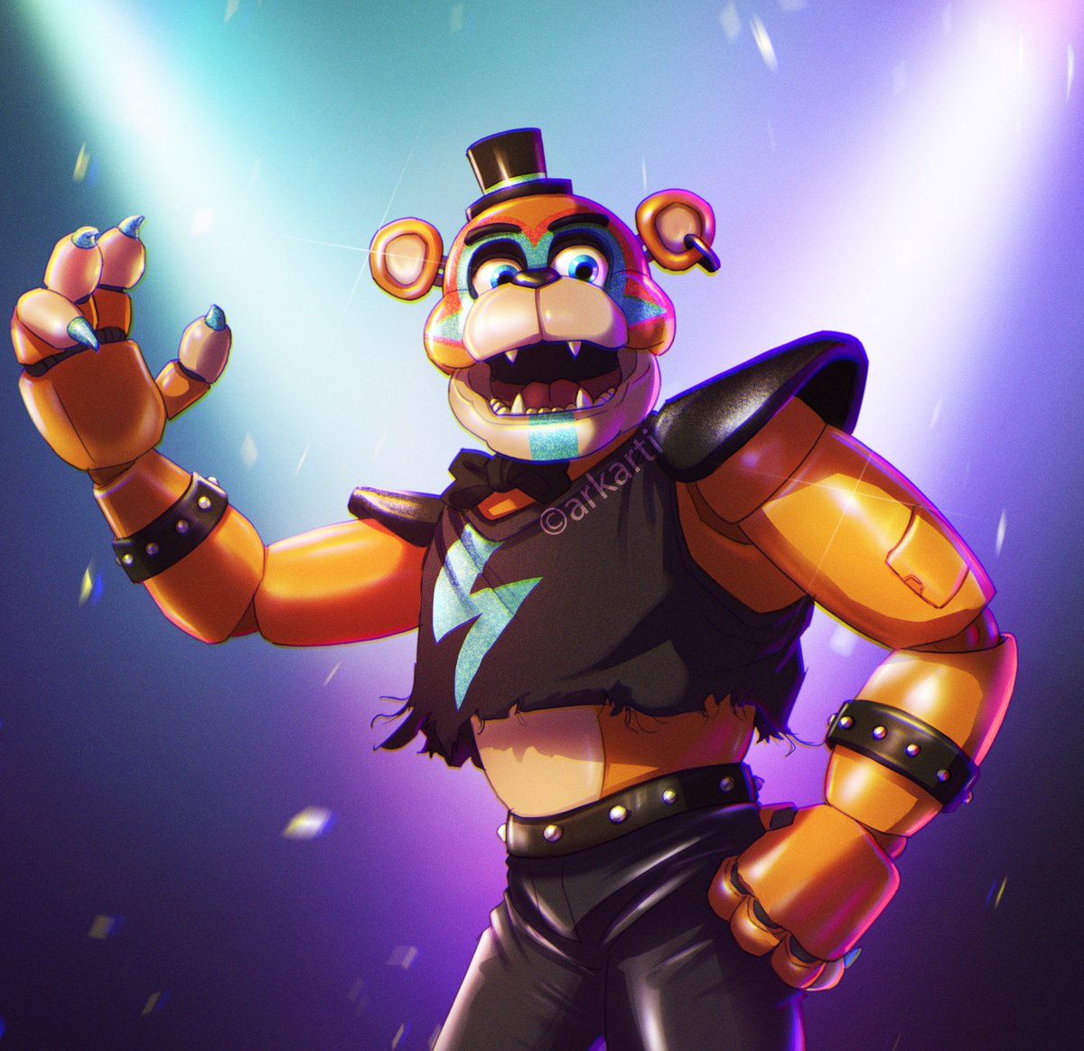 ArkartiArt's tweet photo. Let's go, Superstar! ✨✨
#glamrockfreddy #FNAF https://t.co/NaiRO2xMoS
