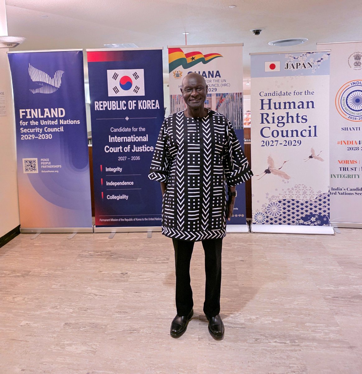 Olara_Otunnu's tweet photo. I am glad to be attending the 81st session of the @UN General Assembly and interacting with different delegations. The high-level segment of the General Assembly opens tomorrow with addresses from the Presidents of United States of America and Brazil. #UNGA81 #OlaraOtunnu4SG #NextSG