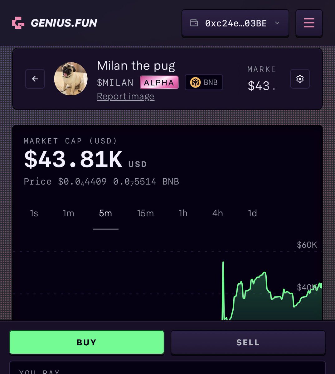 Amoaning_samuel's tweet photo. Genius Launchpad has already shown its intention to support smaller meme communities through Alpha listings and other growth mechanisms.

$milan is one I’m watching closely. Genius fun is still new, yet it’s already setting records  and Milan is the first viral dog on the platform leading alpha listing.. 

At just $40K MC, I wouldn’t fade this one. Strong team, growing community, and a narrative that’s starting to catch on.

CA   0x5C9Ff301Ec2d882B635813739cC07330788d7322

@ryanmyher 
@GeniusTerminal 
@Abrlien 
@Shilllin