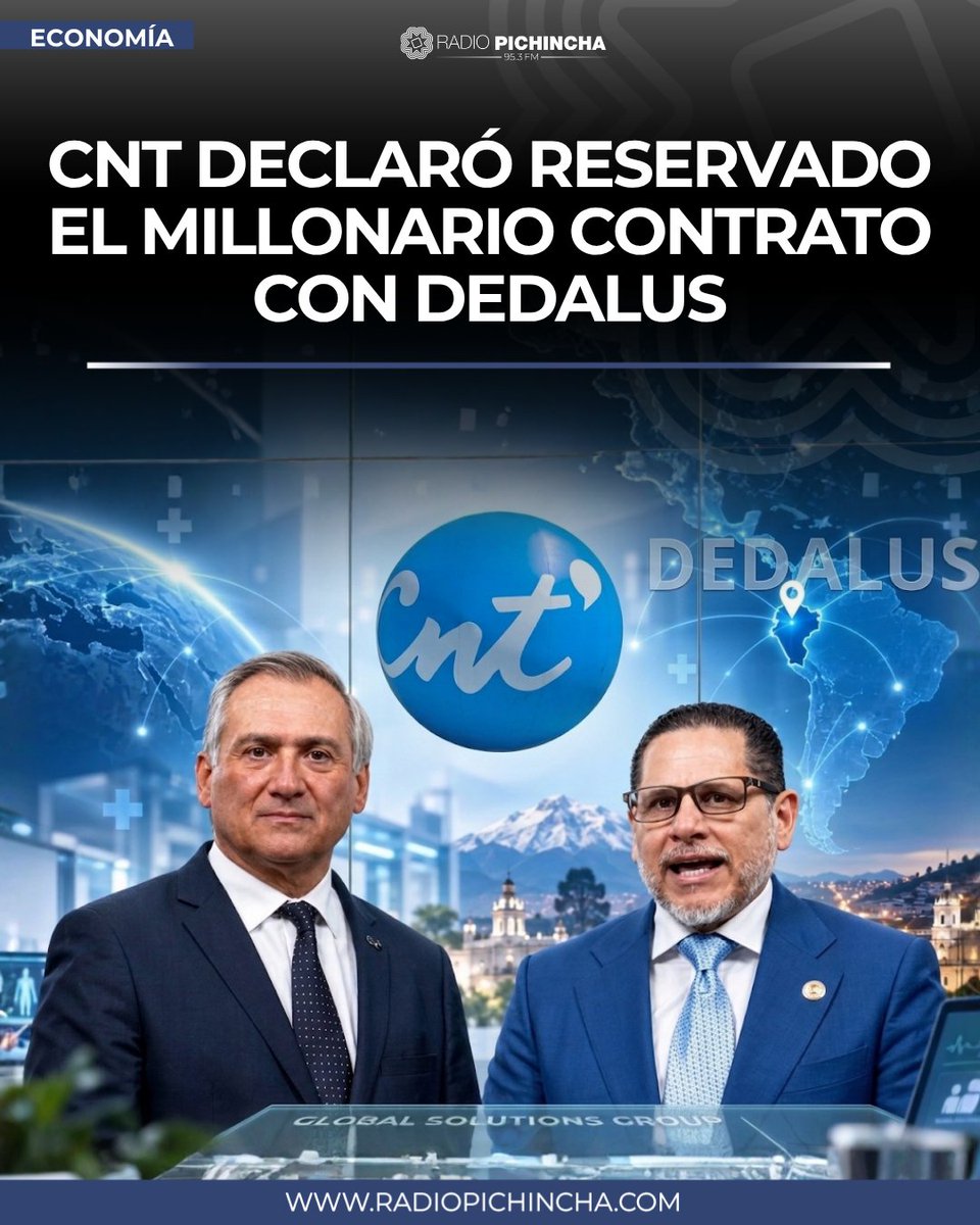 radio_pichincha's tweet photo. 📈#Economía | Se repite la historia del fallido contrato con HealthBird que fue declarado reservado durante 15 años.
#LaRadioDeLasNoticias
Los detalles⤵️
https://t.co/DnmyQIC2Vh https://t.co/cZavpZb8Fk