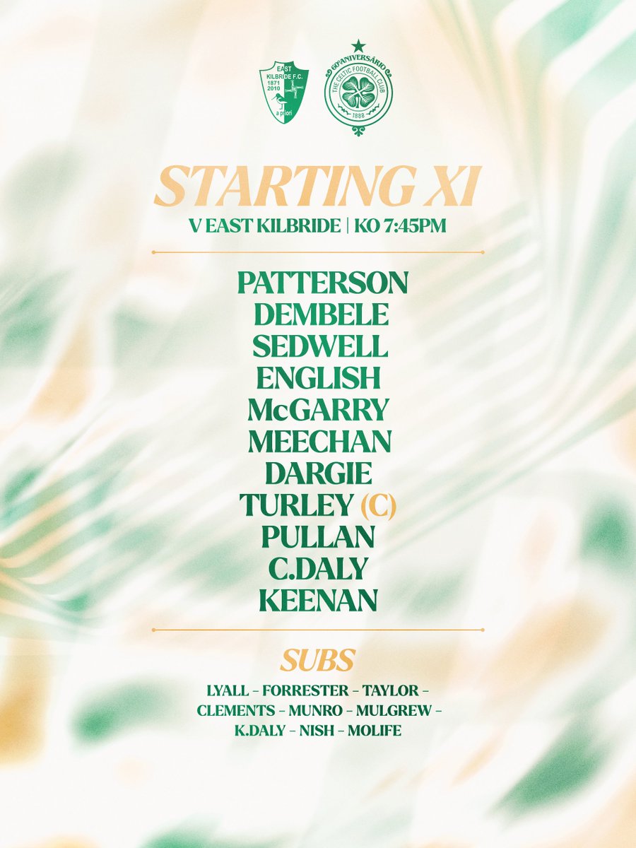 CelticFCB's tweet photo. #CelticFCB Team news 🔢

Here is how the young Hoops line-up for this evening's KDM Evolution Trophy clash against East Kilbride 📋⤵️

#CelticFC🍀 https://t.co/D1EDJEPbDK