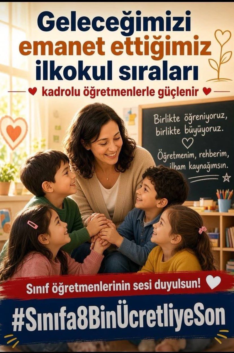 sennaistext's tweet photo. Çocuğun gözündeki o ilk ışıltı, öğretmenin yüreğindeki adanmışlıkla parlar. Bu kutsal emek geçici görevlerle değil, hak edilen kadroyla taçlanmalı. #UcretliDegilSinifOgretmeniAta https://t.co/5paZORZe6Q