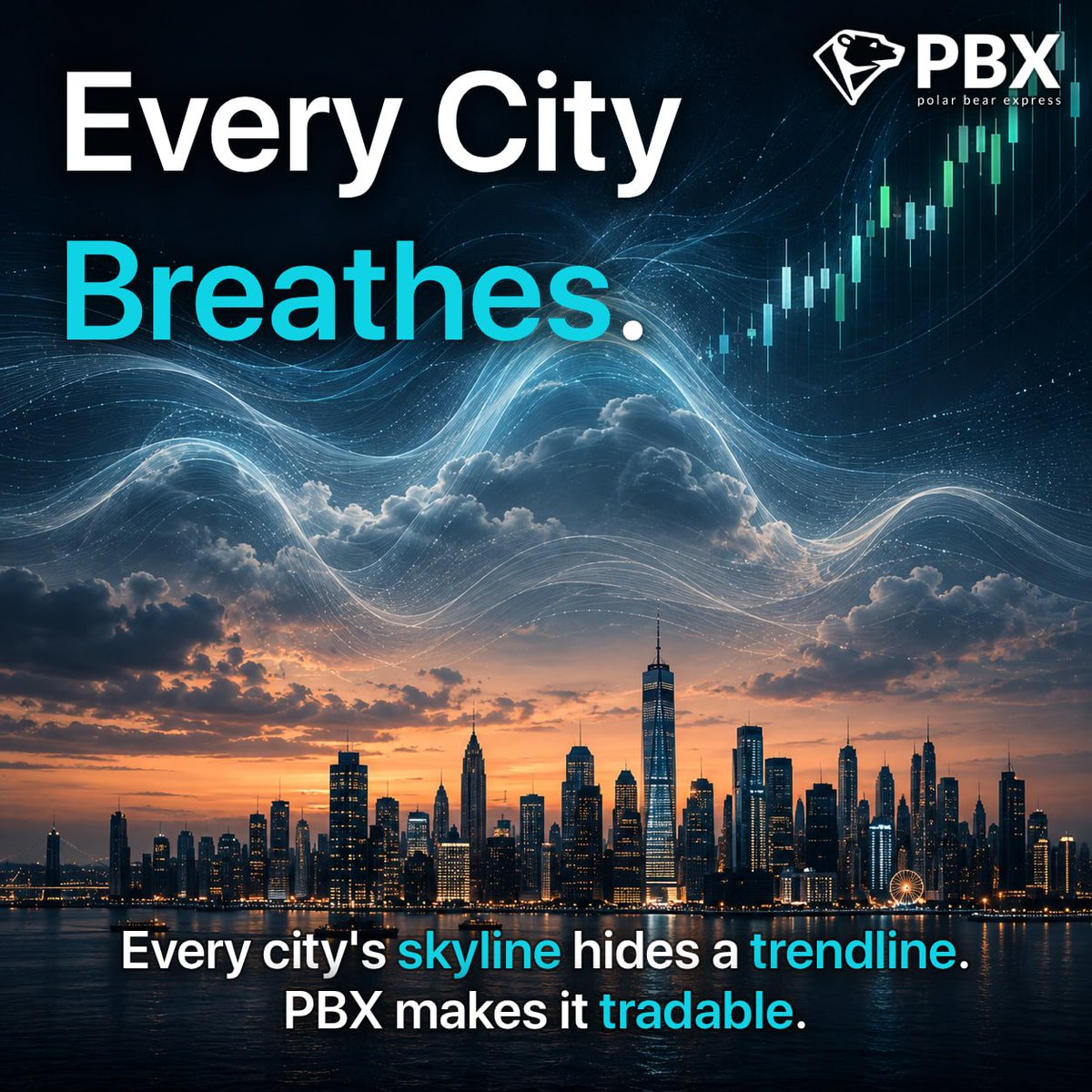 PBXearth's tweet photo. Every city has a rhythm.

People move. Traffic flows. Industry runs. Construction happens. Weather changes.

The atmosphere responds to all of it.

That response is measurable, volatile, and now tradeable on PBX.

Trade the Air. Fund the Fix.

💨 https://t.co/a2JVlSfVV4 https://t.co/jKYtTA87Pl
