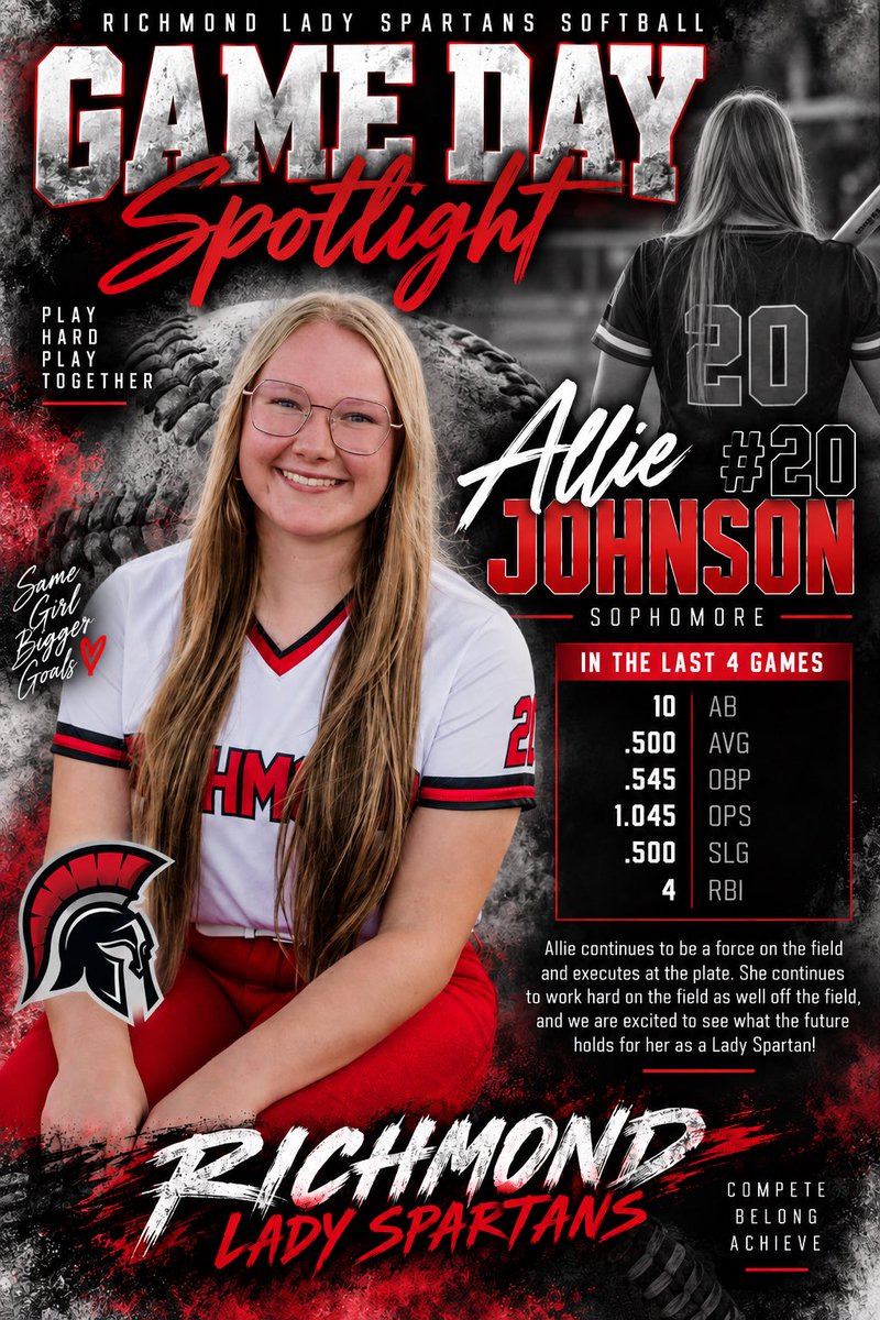 SpartansSoftbal's tweet photo. Another game day spotlight! https://t.co/YcQQjnMtgl